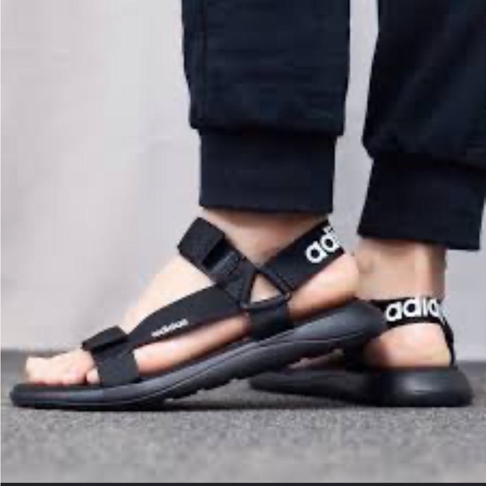 Adidas Black Adjustable Sandals